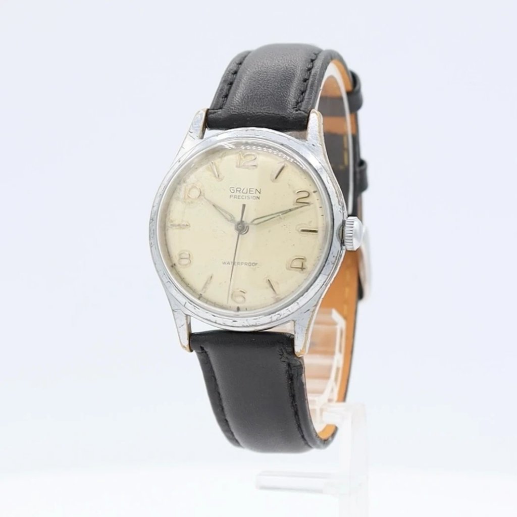 Vintage 34mm Gruen 17j Men's Mechanical Wristwatch A. Schild 1686 Swiss